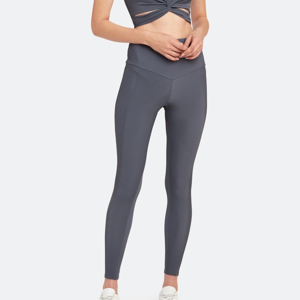 Onzie | Sweetheart Rib High Rise Legging Slate Grey - Picture 1 of 10